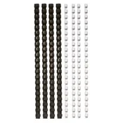 Spirala, plasticna, 6 mm, 10-20 listova, FELLOWES, 25 komada, crna 5330302