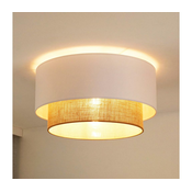 Duolla - Plafonsko svetlo BOHO 1xE27/15W/230V precnik 45 cm bela/braon