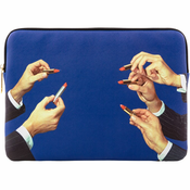 Ovitek za laptop TOILETPAPER LIPSTICKS, 34,5 x 25 cm, modra, Seletti