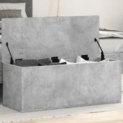 shumee vidaXL Skrinja, betonsko siva, 90x35x35 cm, material na osnovi lesa