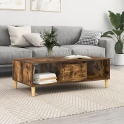 vidaXL Dimljeni hrast 103,5 x 60 x 35 cm Konstruiran les