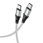 HOCO kabel Type C v Type C Exquisite Power Delivery PD 100W X50 2 metra siv