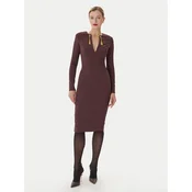 Elisabetta Franchi Cocktail obleka AB-805-57E2-V460 Bordo rdeča Slim Fit