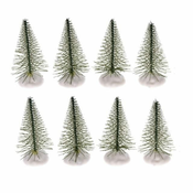Rayher. Smreke z zasneženimi podstavki 6cm, set 8