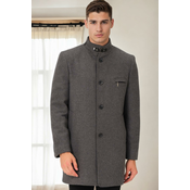 PLT8367 DEWBERRY MENS COAT-STRAIGHT GREY-2