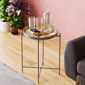 Hanah Home Klub sto 46x56x46cm Sivi