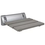 RAVO Folding shower seat 32x32,5cm, WPC, grey - Siva - 320x106x325 mm - Aqualine - 24 - Aluminij; WPC - Sedež za prho/kopalniški stolček - 320 - 106 - 325 - 160 - 14