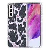 Ovitek MOSNOVO za Samsung Galaxy S21 FE - Black Furry Cat