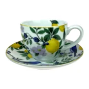 shumee Porcelanasta skodelica s krožnikom CAPRI 300 ml Bogucice