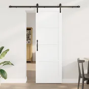 vidaXL Drsna vrata 73,5 x 211 cm Inženirski les Bela in črna