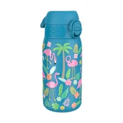 Childrens water bottle, stainless steel, 400 ml, Flamingos - Ion8