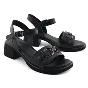 Mona Shoes Ženske sandale, Kožne, Crne