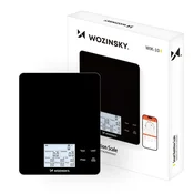 WOZINSKY Kuhinjska tehtnica Wozinsky WIK-10 pametna z digitalnim zaslonom Bluetooth aplikacija - črna