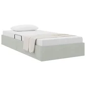 vidaXL vidaXL Postelja s shranjevanjem Svetlo siva 100 x 203 cm Žamet, (5000123793)