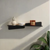 Hanah Home Zidna polica Vlnt123Syh, Crna