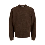 Jack & Jones Junior Pulover JJESoho Ollie temno rjava