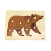 Viga Viga 44606 Puzzle na podlagi z ročaji – Medvedek