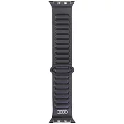 Remen Audi Strap Logo remen od prave kože sa magnetskim prstenom za Apple Watch 40/41/42mm crni (AU-GL-AW40-42-GT/D2-BK)