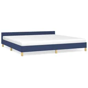 Vidaxl Posteljni okvir z vzglavjem brez vzmetnice 200x200 cm blago