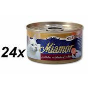 Finnern hrana za mačke Miamor, piščanec in šunka, 24 x 100 g