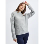 Light grey womens patterned sweater ORSAY
