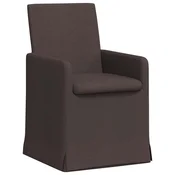 Vidaxl Jedilni stoli 2 szt. Temno rjava 57 x 67 x 95 cm blago
