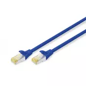 CAT 6A S-FTP patch cord, Cu, LSZH AWG 26/7, length 0.25 m, color blue