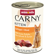 Animonda Mokra mačja hrana Carny Kitten, 400g - Perutnina in govedina