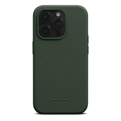 WOOLNUT kožna futrola za iPhone 15 Pro Max - Green