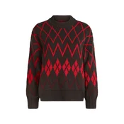 Barbour Pulover Adina temno rjava/rdeča/vinsko rdeča