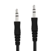 LINQ LinQ, Zvočni kabel Pomožni vtič 3,5 mm moški/moški, 3 m, Črna, (5000191811)