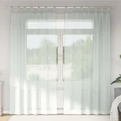 Voile zavjese s petljama 2 kom svijetlo sive 140x225 cm