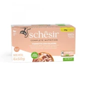 Schesir Complete&Balanced konzerva za macke Multipack - Tuna i losos u želeu 85g