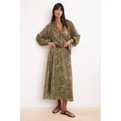 Trendyol Bluza TWOSS26GO00058 bež / kaki / temno liila