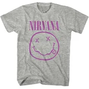 Nirvana Majica Purple Smiley Grey M