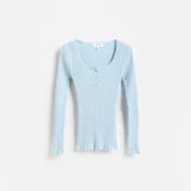 Reserved - Bluza s mešavinom viskoze od strukturirane tkanine