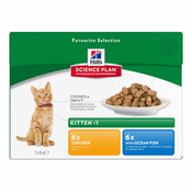 12x85g Hills Science Plan Kitten hrana za mačke, ribji izbor