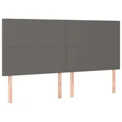 Vidaxl vidaXL Vzglavja za posteljo, 4 kosi, siva, 90x5x78/88 cm, umetno usnje
