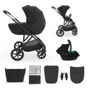 KINDERKRAFT - Kombiniran otroški voziček 3v1 PRIME 3 Venezian Black