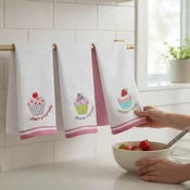 Viktorija Set 6 kuhinjskih krpa Wafle Pink baby