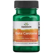 Beta-karoten (vitamin A), 10 000 enot - 250 mehkih kapsul