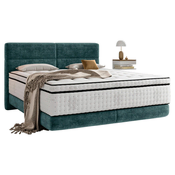 Esposa POSTELJA BOXSPRING 180 cm x 200 cm , tekstil turkizna
