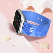Infostyle HALLEAST pašček “Cvetje” za Apple Watch 38/40/41 mm – modra