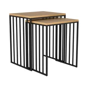 Eglo 424143 - Komplet 2x stranska mizica TOZAWA rjava/črna