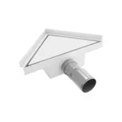 Mexen Flat-T M13 talni odtok trikotne oblike 20 x 20 cm, bel - 1210320