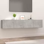 TV ormarici 2 kom Siva betona 80x30x30 cm konstruirano drvo