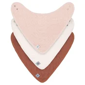 Podbradak-bandana Lassig - Muslin, 3 komada, Powder Pink