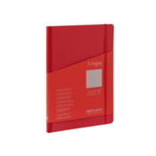 FABRIANO notes Ecoqua plus pocket šiven s platnenim rubom 9x14 90g 80l crte lampone 19914009