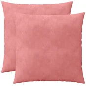 vidaXL Prevleka za blazino 2 pcs HEERLEN Roza 65 x 65 cm Žamet