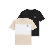 Calvin Klein Jeans Majica bež / crna / bijela